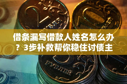 济南借条漏写借款人姓名怎么办？3步补救帮你稳住讨债主动权